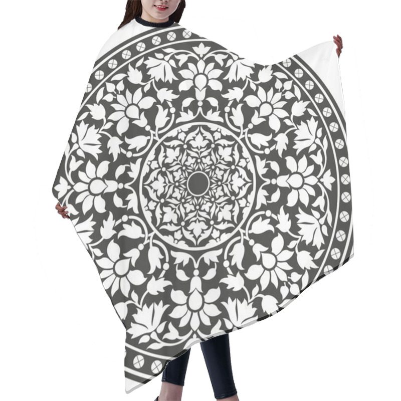 Personality  Indian Traditional Pattern Of Black And White Hair Cutting Cape