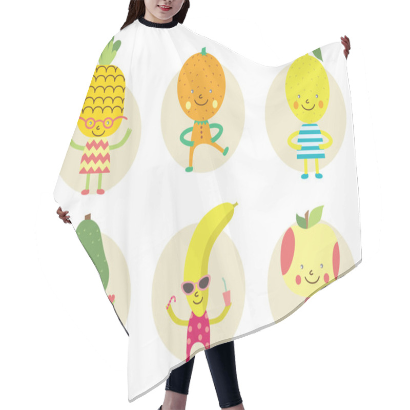 Personality  Lovely Fruits Concept Set Hair Cutting Cape