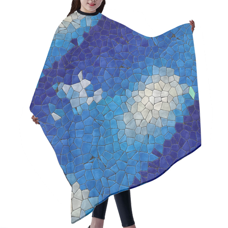 Personality  Glass Mosaic Kaleidoscopic Seamless Generated Hires Texture Hair Cutting Cape