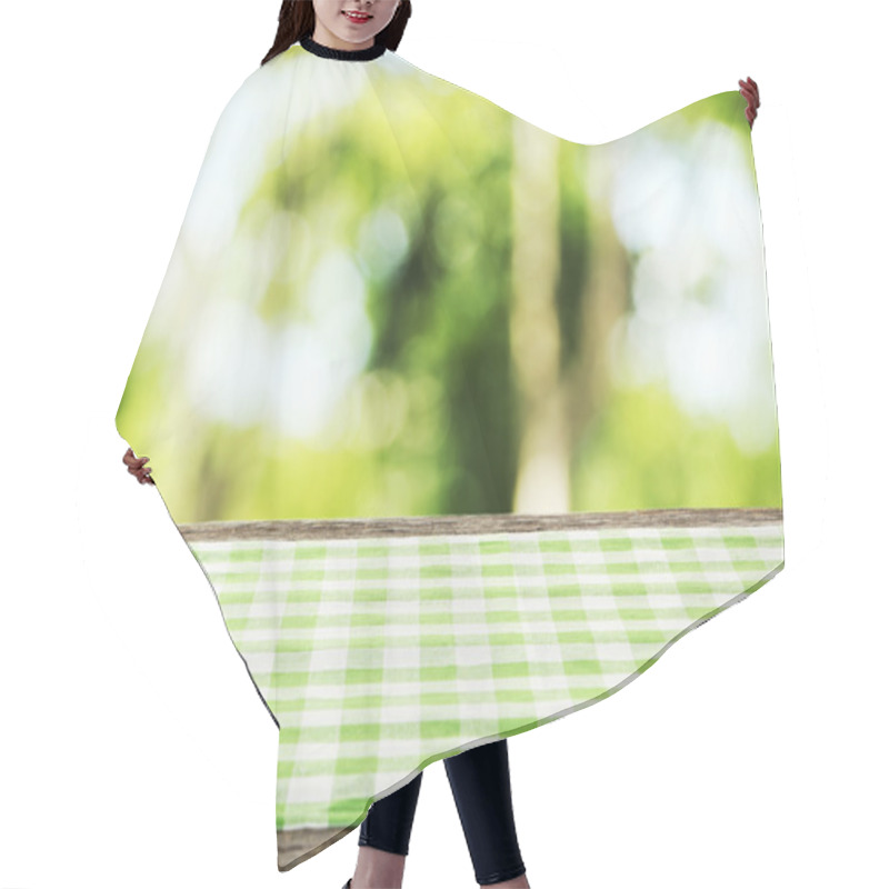 Personality  Green  Checkered Napkin Hair Cutting Cape