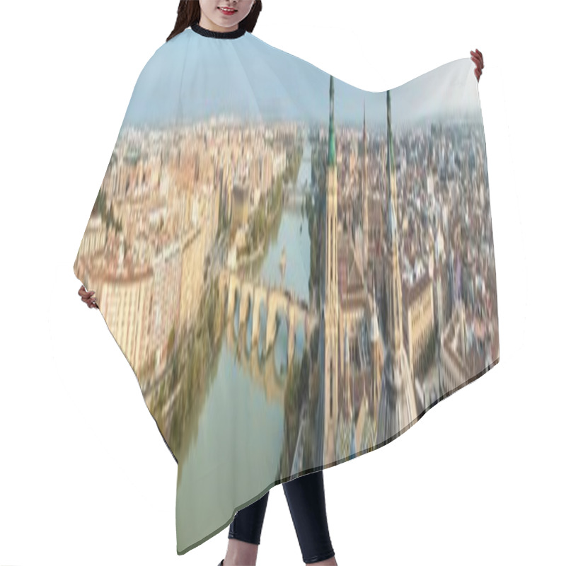 Personality  Aerial View Of Zaragoza Hair Cutting Cape