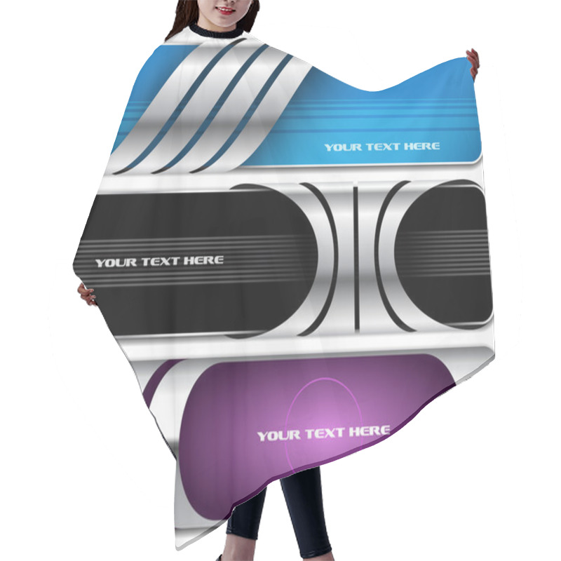 Personality  Abstract Banner Set 3 Hair Cutting Cape