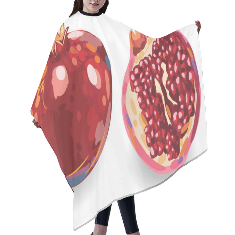 Personality  Hand Drawn Pomegranate Set Hair Cutting Cape