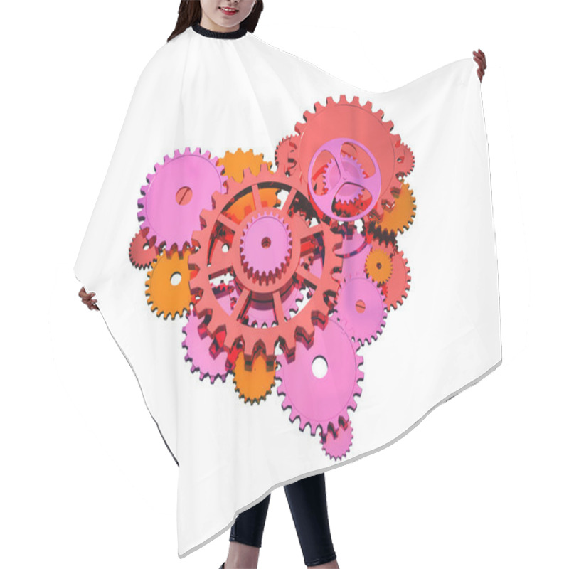 Personality  Gears Heart Hair Cutting Cape