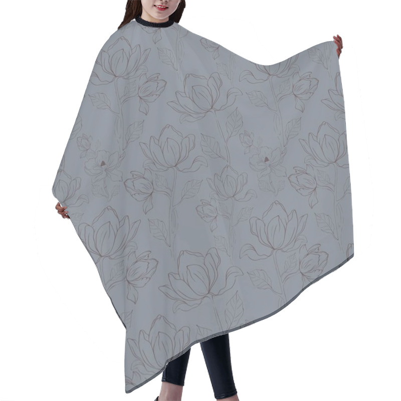 Personality  This Exquisite Textile Design Features A Seamless Magnolia Floral Pattern Ideal For Wrapping And Packaging Projects. Hair Cutting Cape