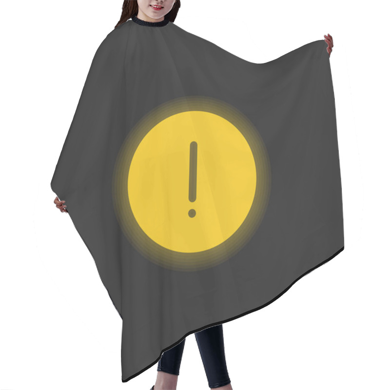 Personality  Advise Yellow Glowing Neon Icon Hair Cutting Cape