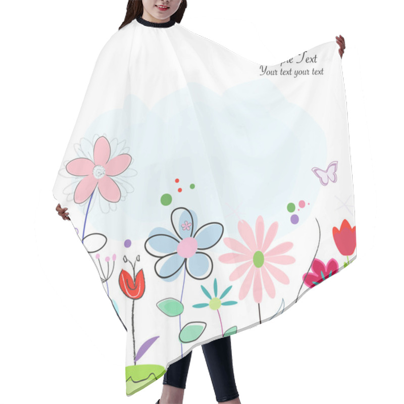 Personality  Floral Abstract Spring Flowers Greeting Card Hair Cutting Cape