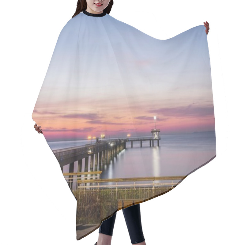 Personality  Sunrise Over The Sea Bridge In Burgas Bay Hair Cutting Cape