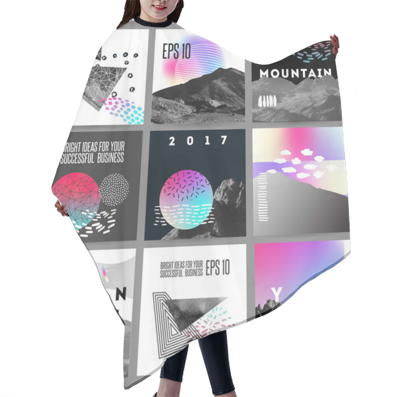 Personality  Holographics Elements Of Infographics Hair Cutting Cape