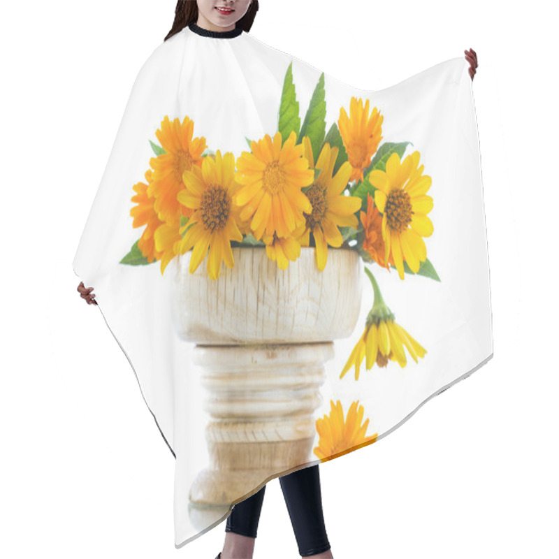 Personality  Bouquet Of Flowers With Summer Daisies  Hair Cutting Cape