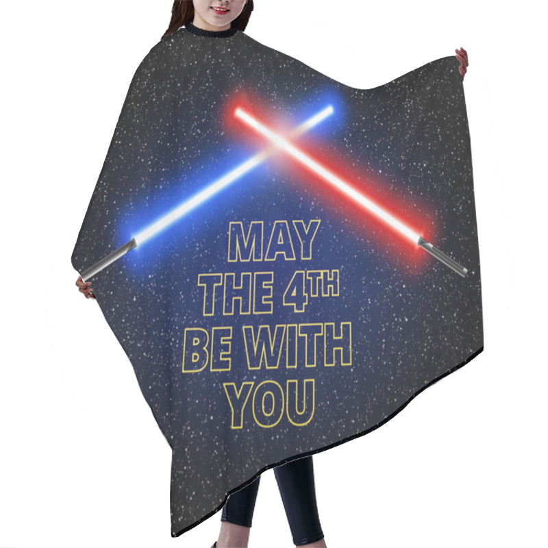 Personality  May The 4th Be With You - Stars Wars Space Background Hair Cutting Cape