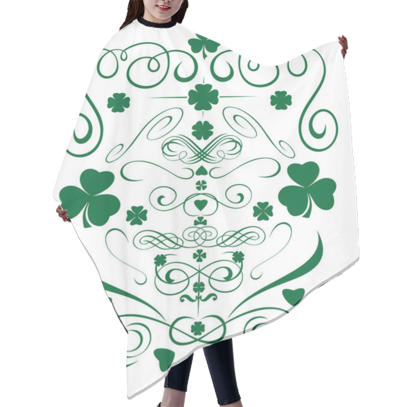 Personality  Green Design Elements Set For St. Patricks Day Hair Cutting Cape