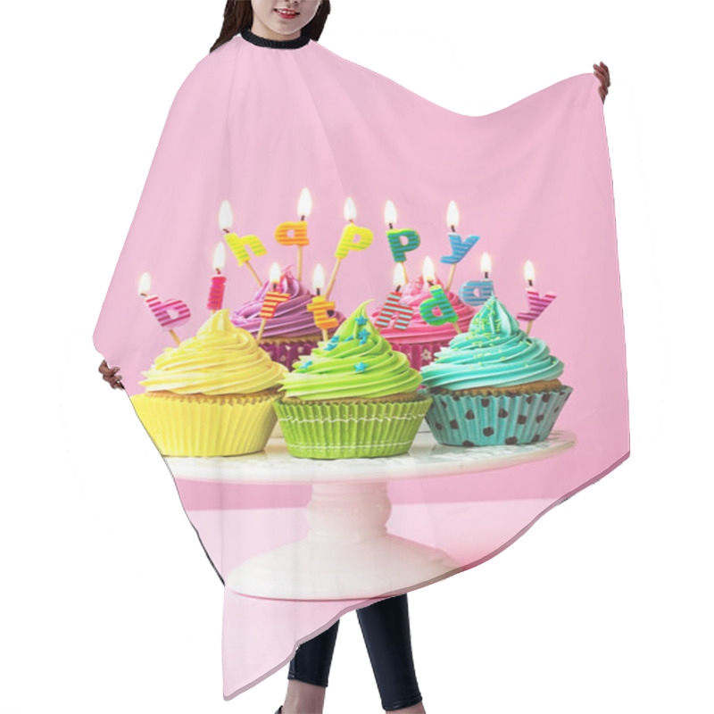 Personality  Happy Birthday Cupcakes Hair Cutting Cape