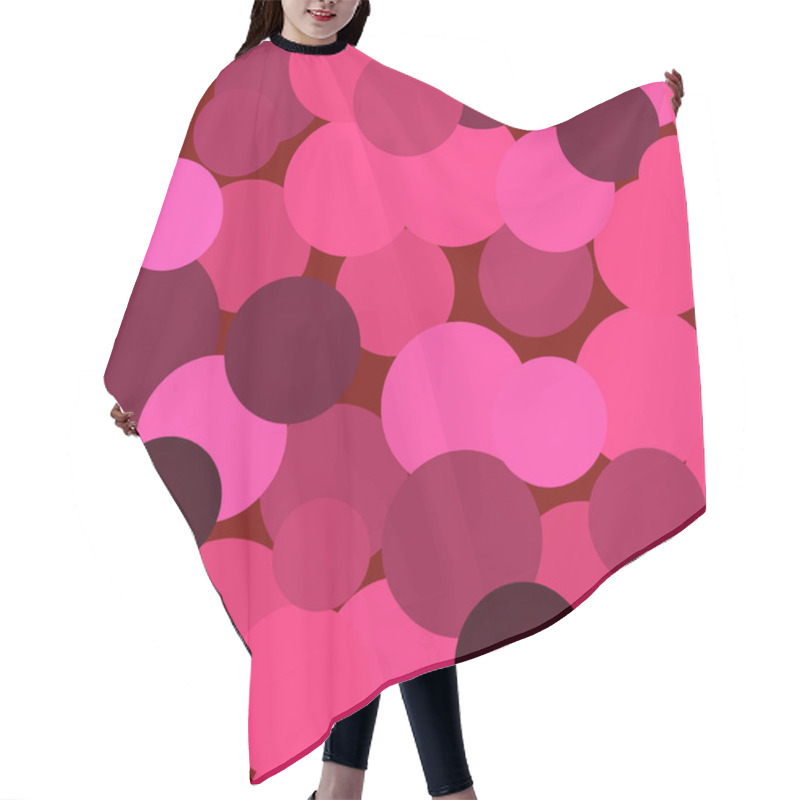 Personality  Vibrant Polka Dot Pattern Featuring Bold Pink, Red Circles, Perfect For Adding Playful Energy To Designs. For Print Textile, Packaging, Background, Invitation, Digital Project Seeking Lively Touch Hair Cutting Cape