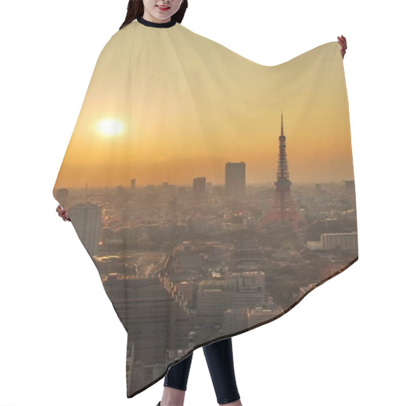 Personality  Sunset View Of Tokyo Tower Hair Cutting Cape