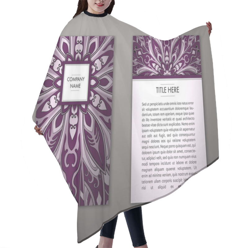 Personality  Flyer With Floral Mandala Pattern Hair Cutting Cape