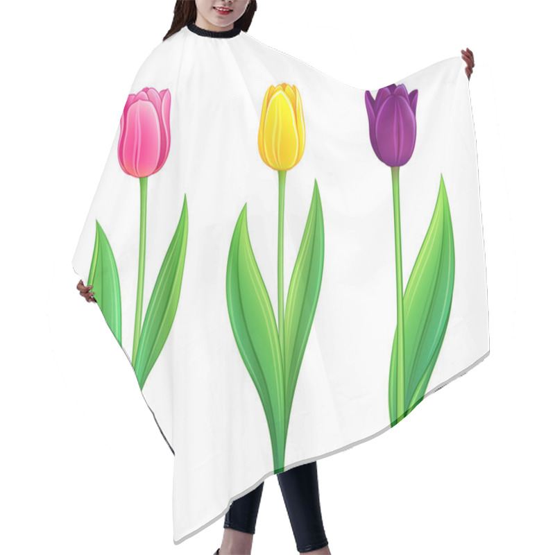 Personality  Tulips - Eps10 Vector Illustration Hair Cutting Cape