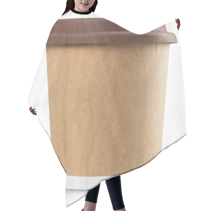 Personality  Paper Cup With Sleeve Isolated  Hair Cutting Cape