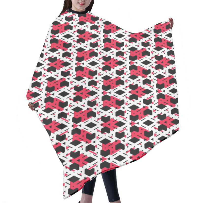 Personality  Red Messy Abstract Seamless Pattern  Hair Cutting Cape