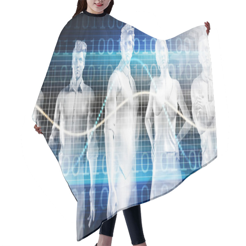 Personality  Abstract Data As A Concept Hair Cutting Cape