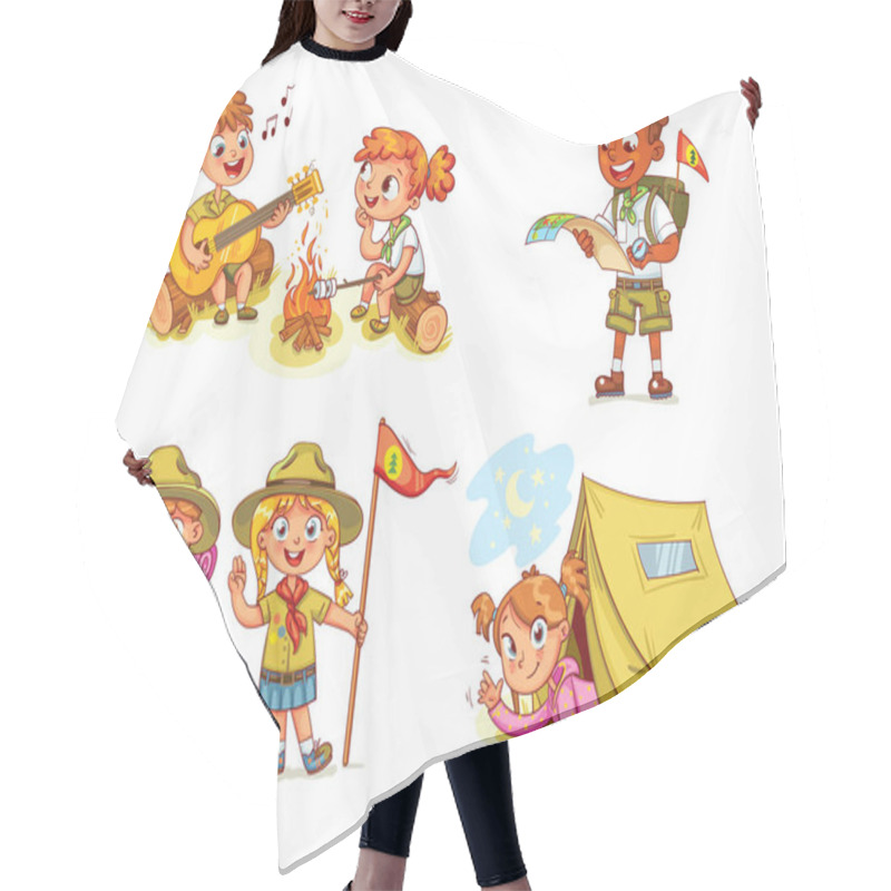 Personality  Hiking Recreation Tourist Group Hair Cutting Cape