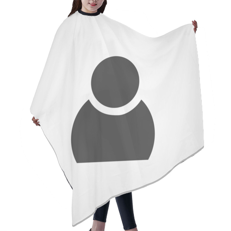 Personality  User Man Icon, Flat Design Hair Cutting Cape