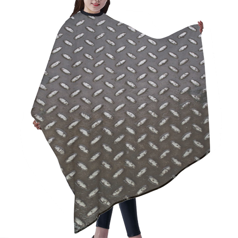 Personality  Rusty Weathered Diamond Plate Hair Cutting Cape