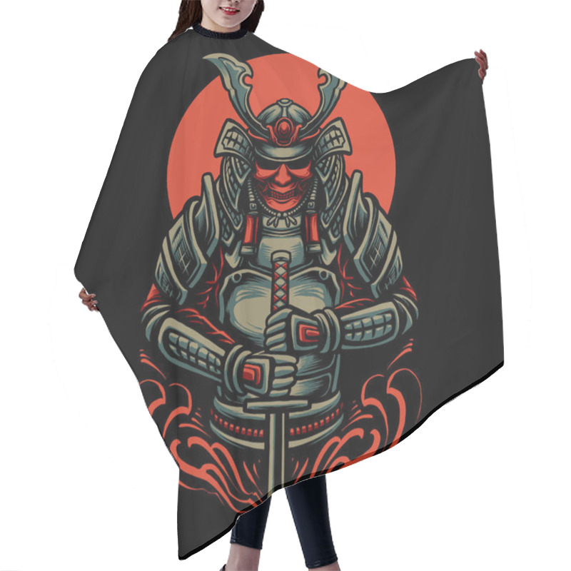 Personality  The Lost Ronin Samurai Illustration Hair Cutting Cape