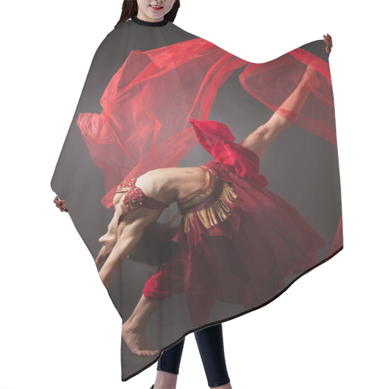 Personality  Beautiful Young Belly Dancer, Modern Ballet Hair Cutting Cape