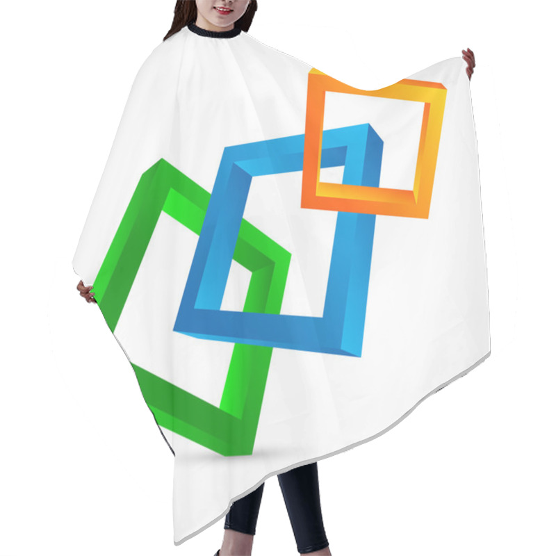 Personality  Background With Squares Hair Cutting Cape