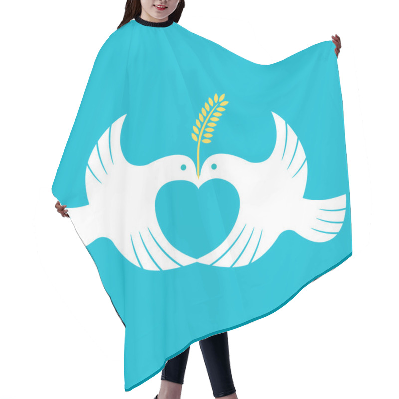 Personality  Peace Dove Hair Cutting Cape