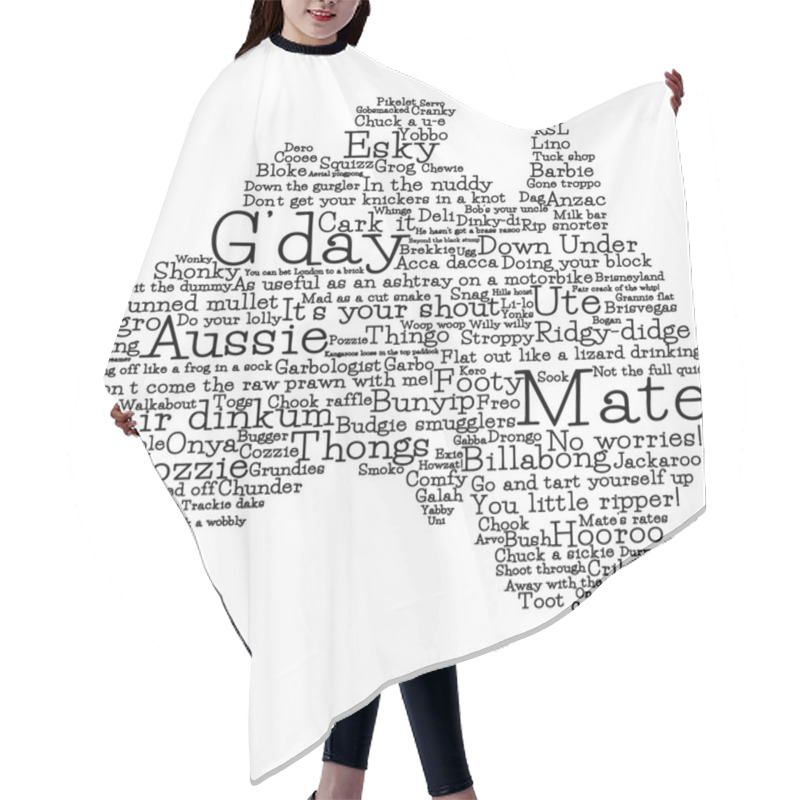 Personality  Australia Map Hair Cutting Cape