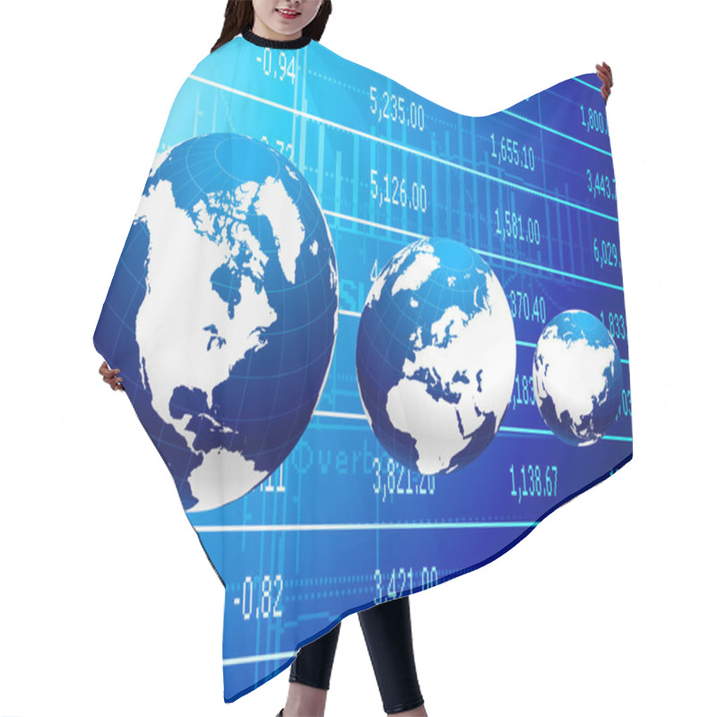 Personality  Global Business And Economy Abstract Background Hair Cutting Cape