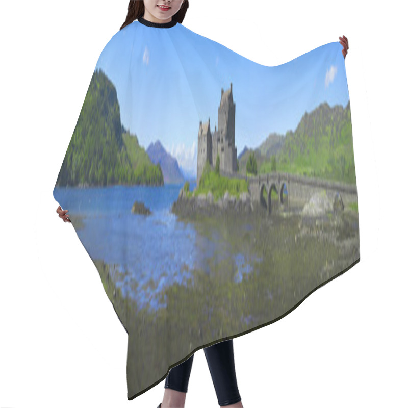 Personality  Scenic Castle hair cutting cape