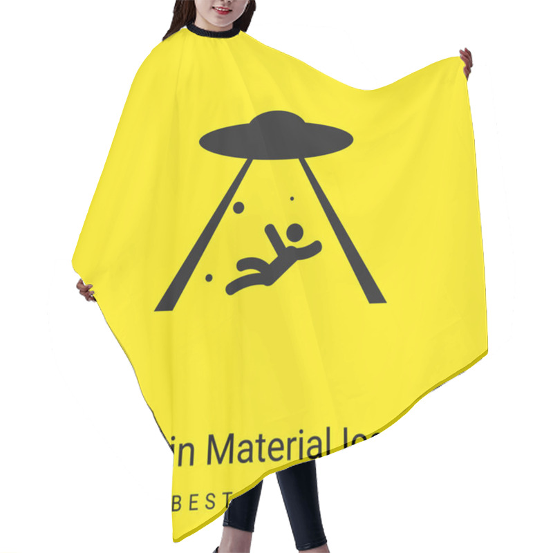 Personality  Abduction Minimal Bright Yellow Material Icon Hair Cutting Cape