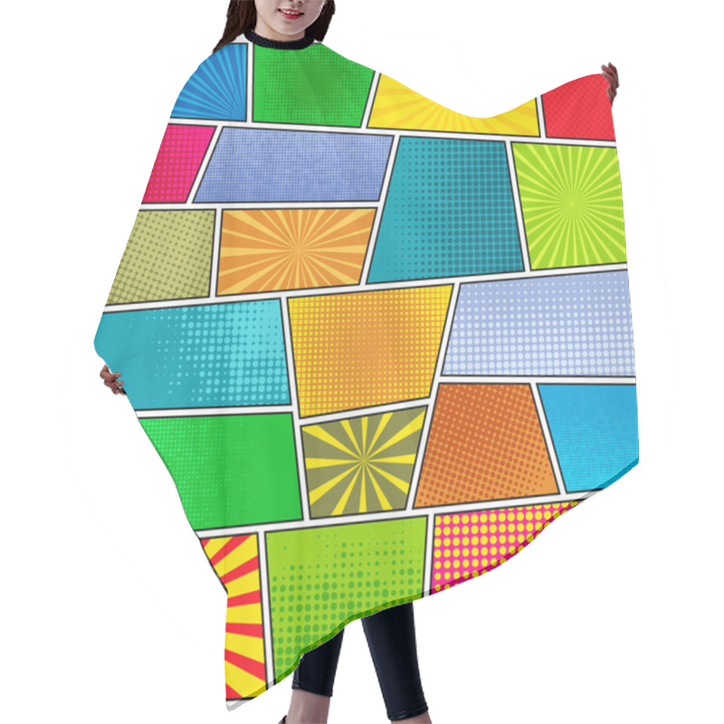 Personality  Comic Strip Background Hair Cutting Cape