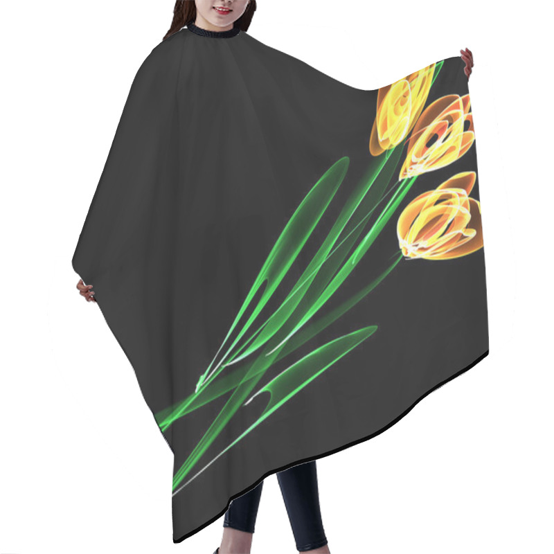 Personality  Abstract Tulips Hair Cutting Cape