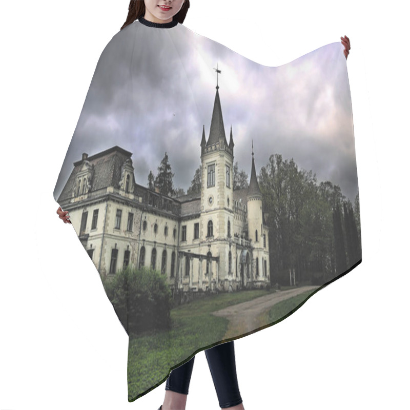 Personality  Old Mystic Palace At Night With Stormy Sky Hair Cutting Cape