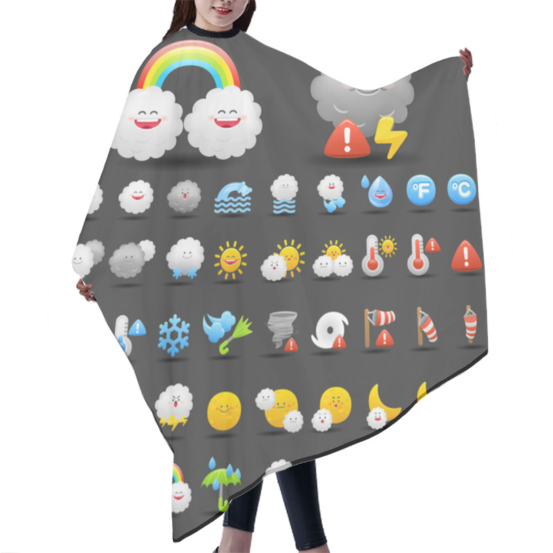 Personality  Weather Icons Hair Cutting Cape