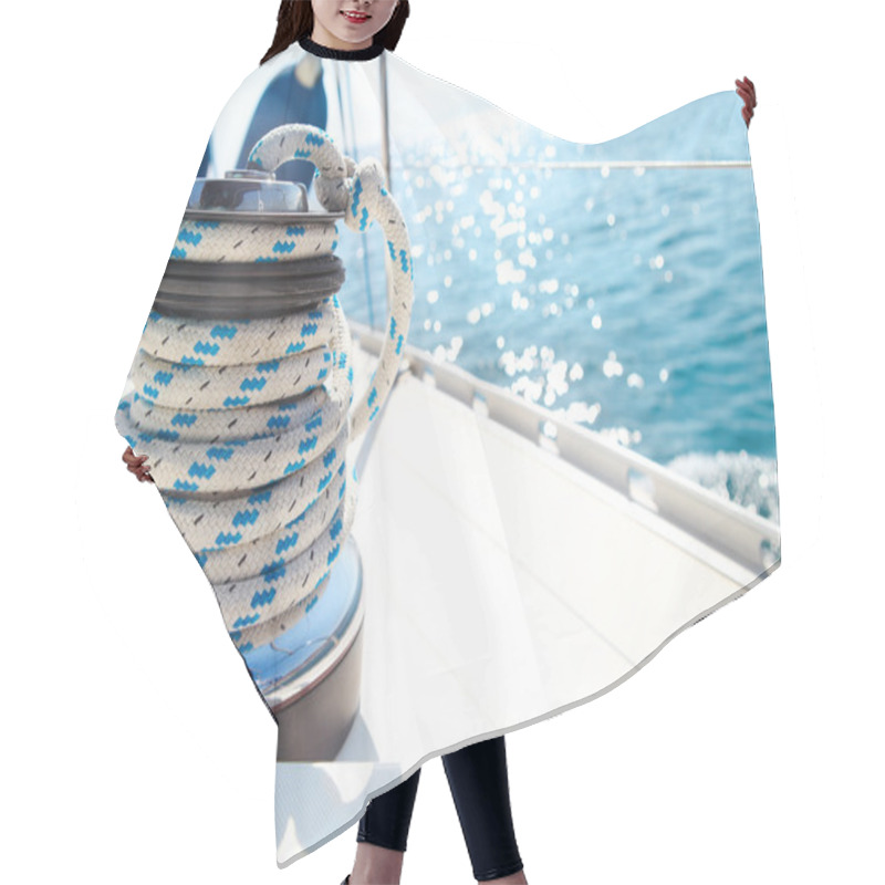 Personality  Sailboat Winch And Rope Yacht Detail Hair Cutting Cape