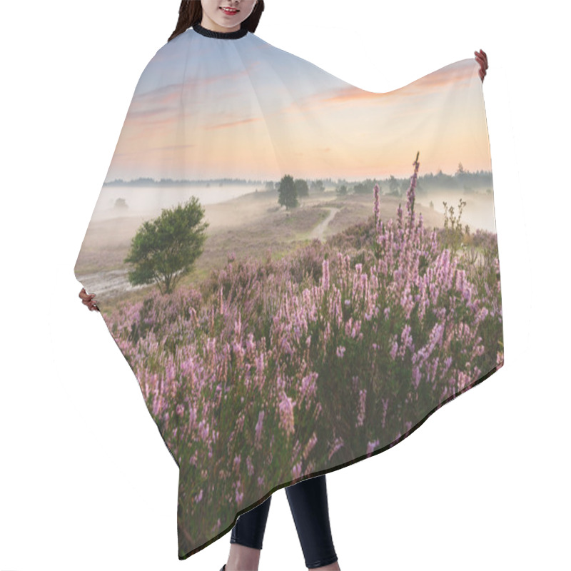 Personality  Romantic Sunrise In A Dutch Nature Moorland Hair Cutting Cape