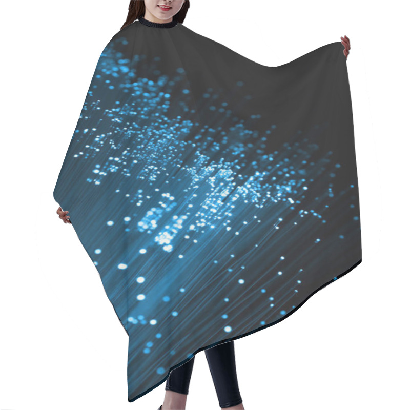 Personality  Fiber Optics Background With Light Spots Hair Cutting Cape