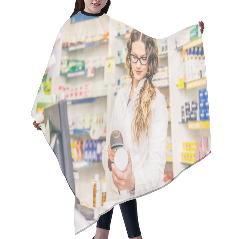 Personality  Pharmacist Scanning Price Hair Cutting Cape