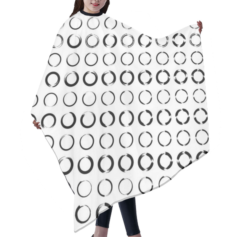 Personality  Hand Drawn Circle Shape 100 _SET- 5 Hair Cutting Cape