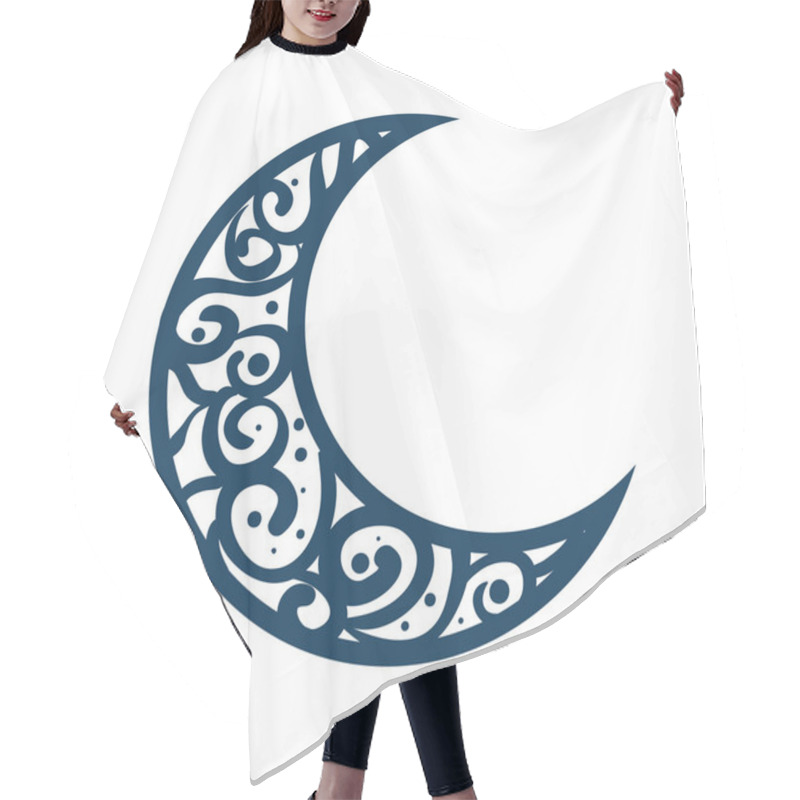 Personality  Ramadan Kareem Moon Decorative Hair Cutting Cape