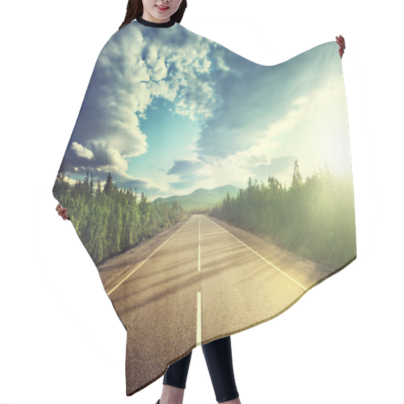 Personality  Road In Mountains Hair Cutting Cape