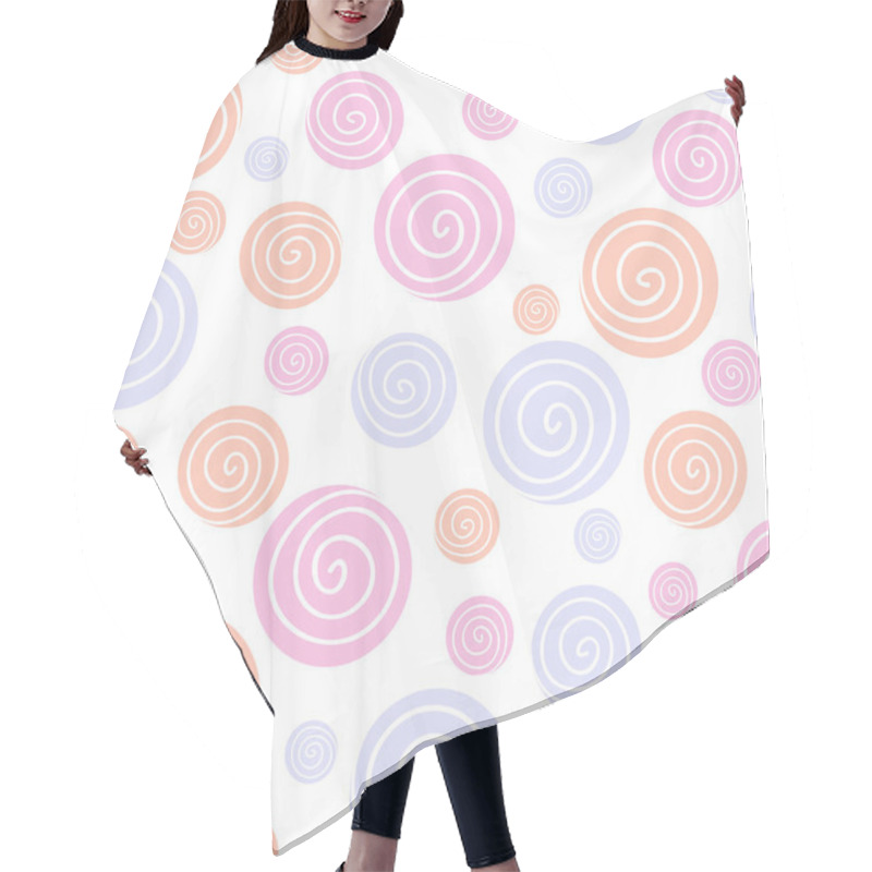 Personality  Circles Seamless Pattern Hair Cutting Cape