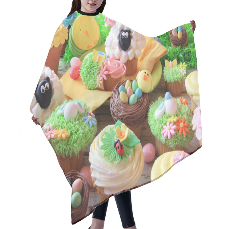 Personality  Easter Cupcakes And Easter Eggs Hair Cutting Cape