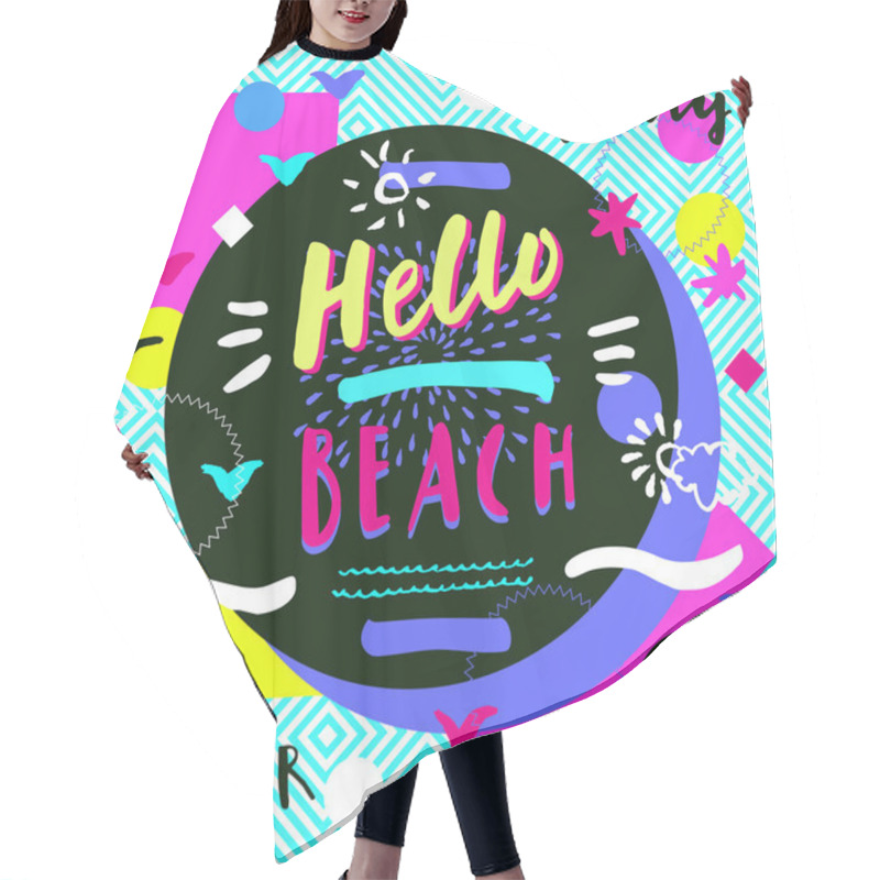 Personality  Hello Summer Beach Party.  Hair Cutting Cape