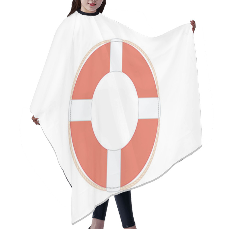 Personality  Vector Flat Outline Lifebuoy, Life Buoy Icon Hair Cutting Cape